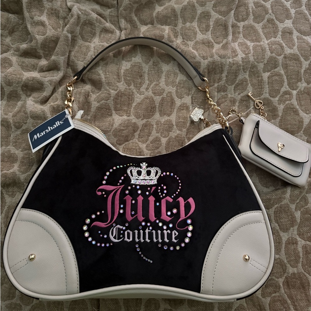 Juicy Couture Dreamy Juicy Shoulder
Color is Liquorice/Crystal with Pink logo
